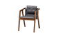 Marcena Mid-Century Modern Grey Imitation Leather Upholstered and Walnut Brown Finished Wood 7-Piece Dining Set