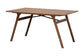 Marcena Mid-Century Modern Grey Imitation Leather Upholstered and Walnut Brown Finished Wood 7-Piece Dining Set
