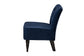Baxton Studio Harmon Modern and Contemporary Transitional Navy Blue Velvet Fabric Upholstered and Black Finished Wood Accent Chair