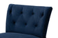 Baxton Studio Harmon Modern and Contemporary Transitional Navy Blue Velvet Fabric Upholstered and Black Finished Wood Accent Chair