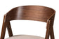 Baxton Studio Danton Mid-Century Modern Beige Fabric Upholstered and Walnut Brown Finished Wood 2-Piece Dining Chair Set
