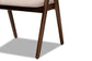 Baxton Studio Danton Mid-Century Modern Beige Fabric Upholstered and Walnut Brown Finished Wood 2-Piece Dining Chair Set