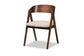 Baxton Studio Danton Mid-Century Modern Beige Fabric Upholstered and Walnut Brown Finished Wood 5-Piece Dining Set