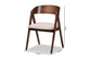 Baxton Studio Danton Mid-Century Modern Beige Fabric Upholstered and Walnut Brown Finished Wood 2-Piece Dining Chair Set