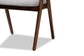 Baxton Studio Danton Mid-Century Modern Grey Fabric Upholstered and Walnut Brown Finished Wood 5-Piece Dining Set