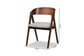 Baxton Studio Danton Mid-Century Modern Grey Fabric Upholstered and Walnut Brown Finished Wood 2-Piece Dining Chair Set