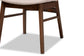 Baxton Studio Alston Mid-Century Modern Beige Fabric Upholstered and Walnut Brown Finished Wood 2-Piece Dining Chair Set