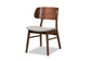 Baxton Studio Alston Mid-Century Modern Grey Fabric Upholstered and Walnut Brown Finished Wood 5-Piece Dining Set