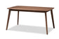 Baxton Studio Alston Mid-Century Modern Grey Fabric Upholstered and Walnut Brown Finished Wood 5-Piece Dining Set