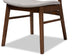Baxton Studio Alston Mid-Century Modern Grey Fabric Upholstered and Walnut Brown Finished Wood 5-Piece Dining Set