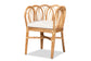 bali & pari Melody Modern and Contemporary Natural Finished Rattan Dining Chair