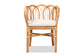 bali & pari Melody Modern and Contemporary Natural Finished Rattan Dining Chair