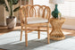 bali & pari Melody Modern and Contemporary Natural Finished Rattan Dining Chair