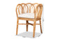 bali & pari Melody Modern and Contemporary Natural Finished Rattan Dining Chair