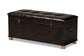 Baxton Studio Janna Rustic Transitional Dark Brown Faux Leather Upholstered and Oak Brown Finished Wood Storage Ottoman
