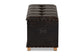 Baxton Studio Janna Rustic Transitional Dark Brown Faux Leather Upholstered and Oak Brown Finished Wood Storage Ottoman