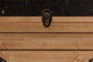 Baxton Studio Edmund Rustic Transitional Dark Brown Faux Leather Upholstered and Oak Brown Finished Wood Storage Ottoman