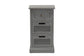 Baxton Studio Sheldon Modern and Contemporary Vintage Grey Finished Wood and Synthetic Rattan 3-Drawer End Table