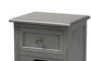Baxton Studio Sheldon Modern and Contemporary Vintage Grey Finished Wood and Synthetic Rattan 3-Drawer End Table