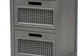 Baxton Studio Sheldon Modern and Contemporary Vintage Grey Finished Wood and Synthetic Rattan 3-Drawer End Table