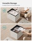 12.2" x 16.1" x 12.2" Foldable Storage Ottoman Bench Cream White FredCo