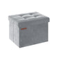 12.2" x 16.1" x 12.2" Foldable Storage Ottoman Bench Dove Gray FredCo