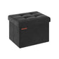 12.2" x 16.1" x 12.2" Foldable Storage Ottoman Bench Ink Black FredCo