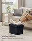 12.2" x 16.1" x 12.2" Foldable Storage Ottoman Bench Ink Black FredCo