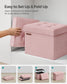 12.2" x 16.1" x 12.2" Foldable Storage Ottoman Bench Jelly Pink FredCo