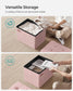 12.2" x 16.1" x 12.2" Foldable Storage Ottoman Bench Jelly Pink FredCo