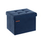 12.2" x 16.1" x 12.2" Foldable Storage Ottoman Bench Midnight Blue FredCo