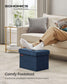 12.2" x 16.1" x 12.2" Foldable Storage Ottoman Bench Midnight Blue FredCo