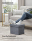 12.2" x 16.1" x 12.2" Foldable Storage Ottoman Bench Slate Gray FredCo