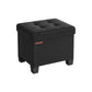 12.6"D x 15.8"W x 13.2"H Storage Ottoman Black FredCo