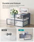 12-Pack Stackable Plastic Shoe Boxes Charcoal Blue FredCo
