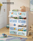 12-Slot Stackable Kids' Shoe Rack with Doors Cloud White FredCo