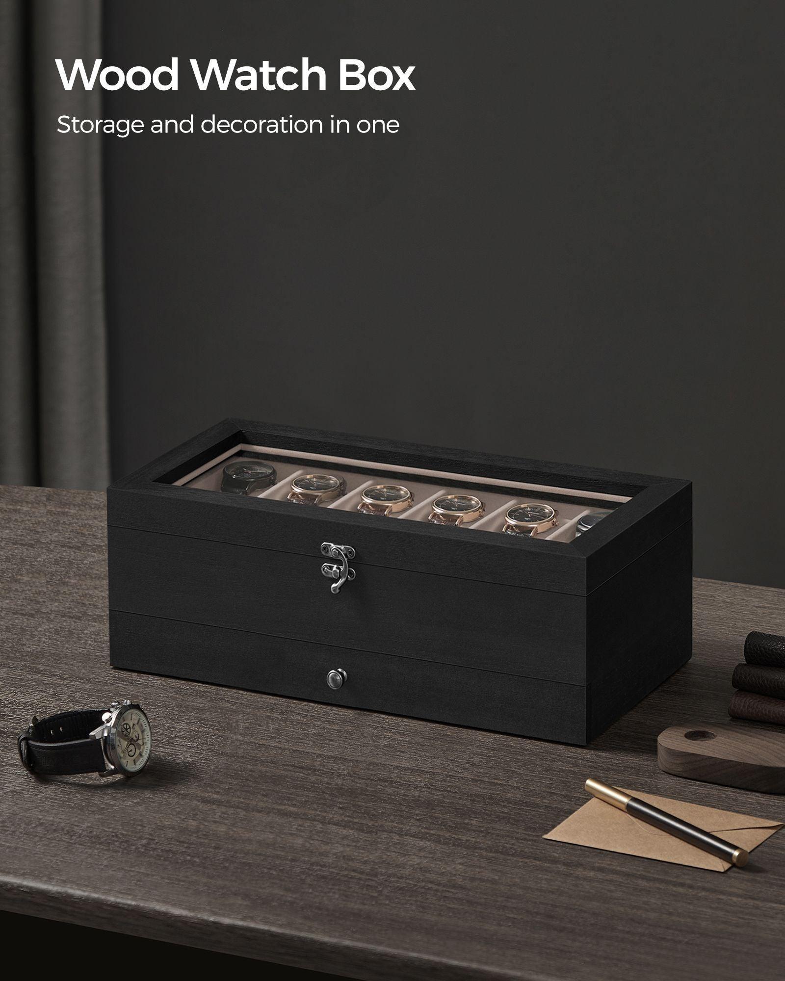 12-Slot Watch Box Ebony Black FredCo