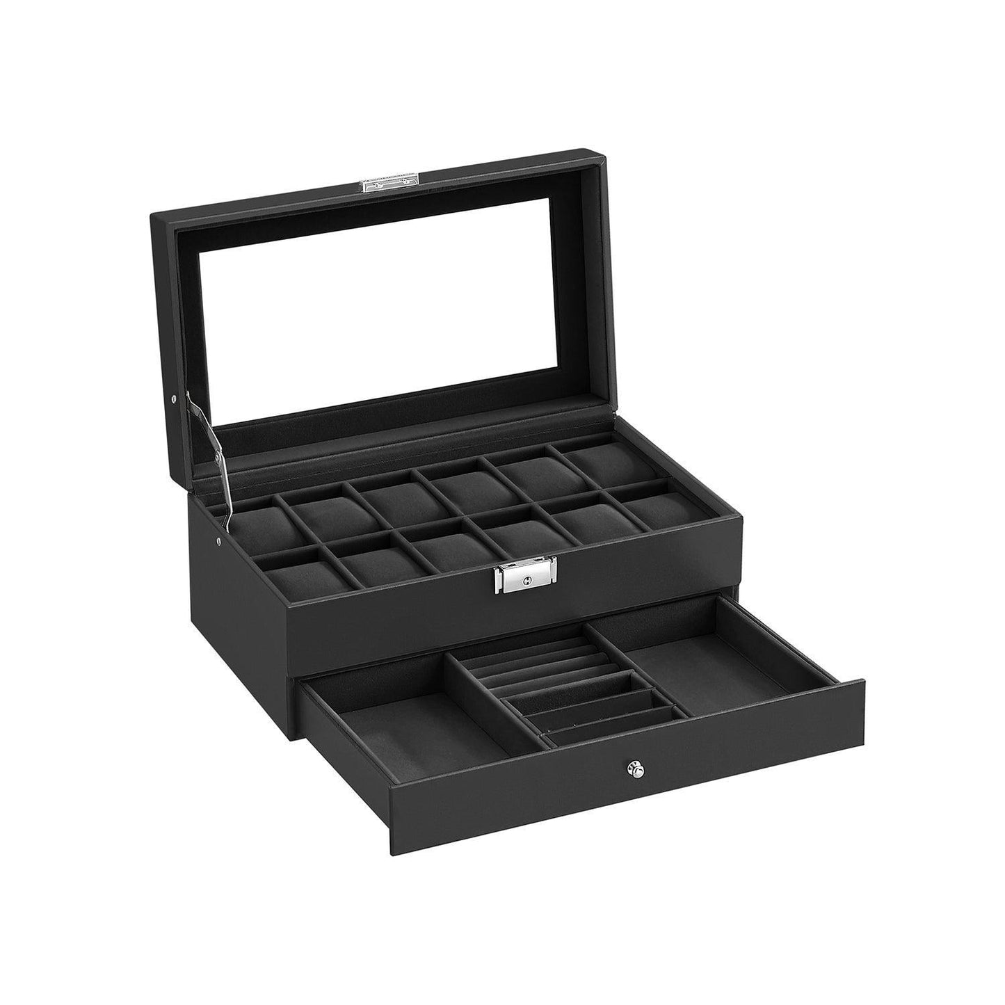 12-Slot Watch Case Black FredCo