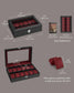 12-Slot Watch Case Black and Red FredCo