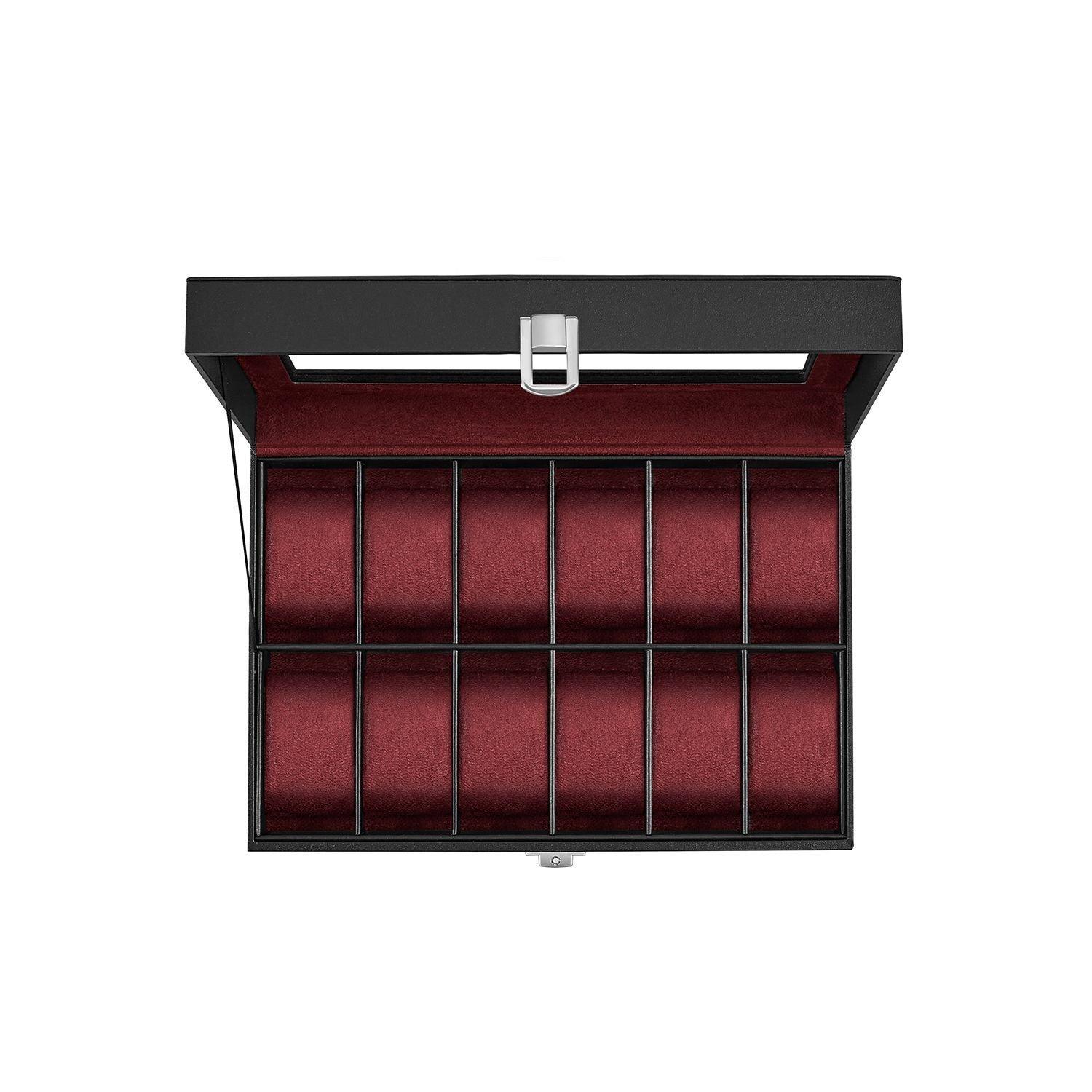 12-Slot Watch Case Black and Red FredCo
