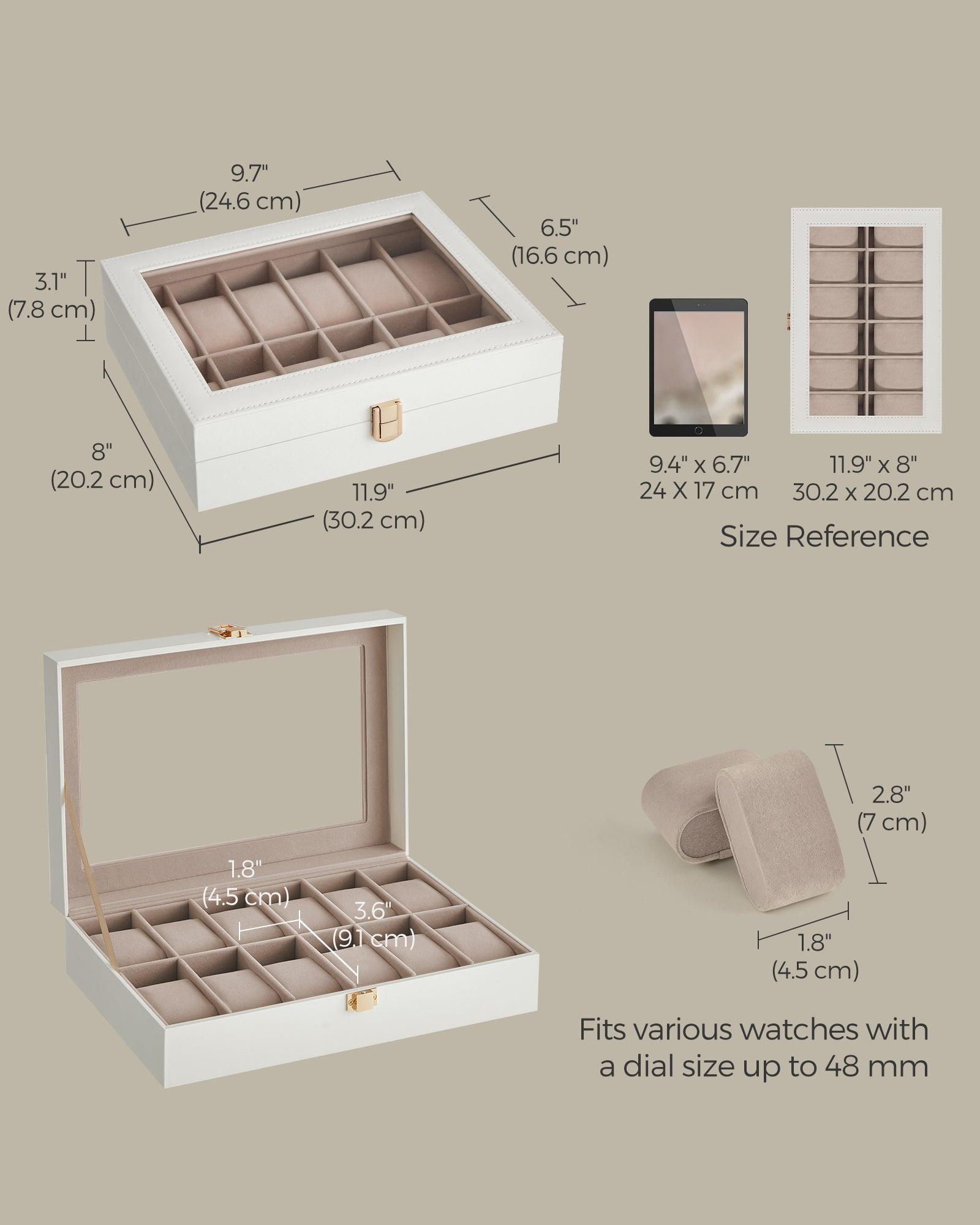 12-Slot Watch Case White FredCo