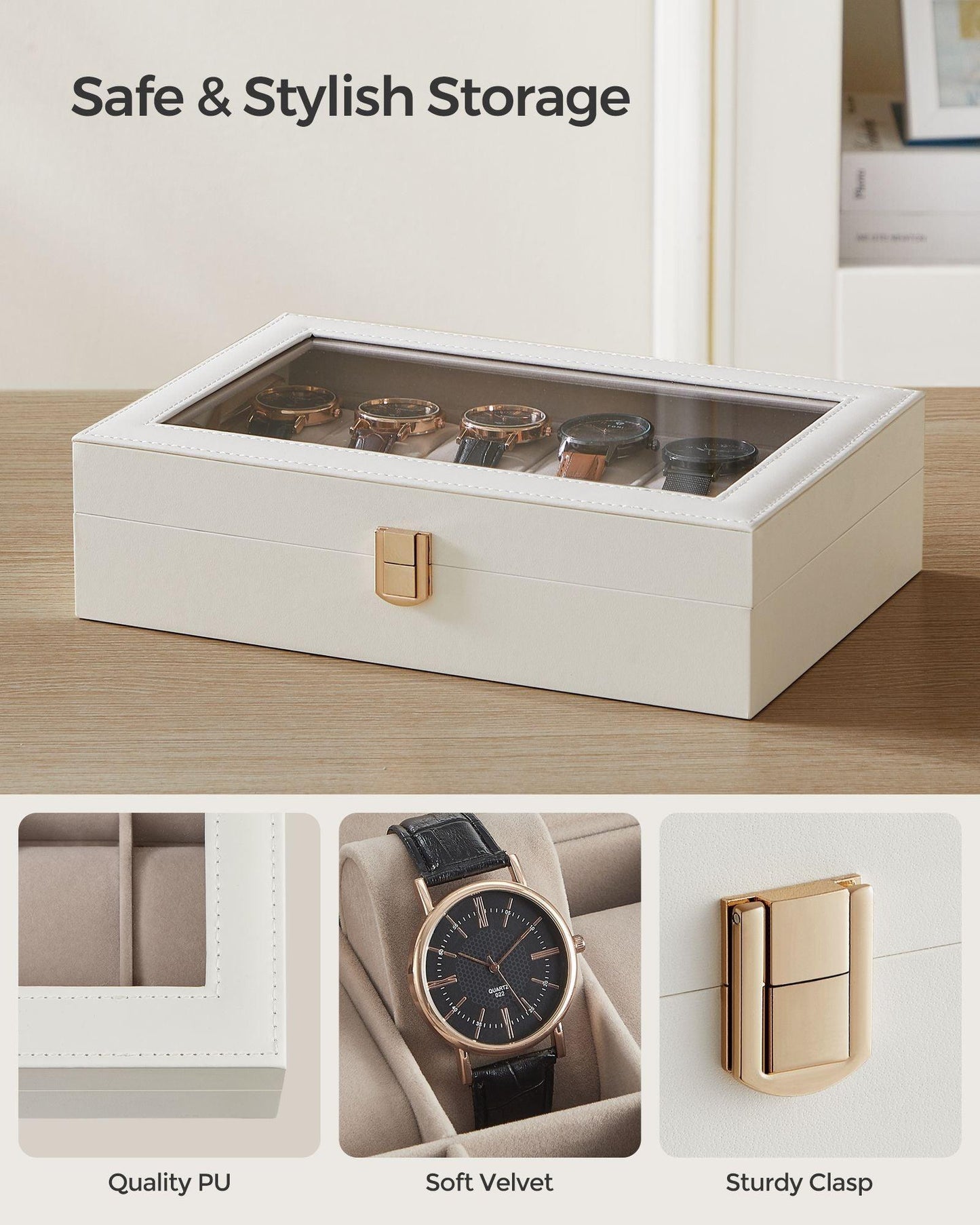 12-Slot Watch Case White FredCo