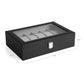 12 Slots Watch Box Black with Glass FredCo