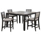 Elodie 5-piece Extension Leaf Counter Dining Set Black