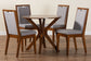 Baxton Studio Eira Modern Grey and Walnut Brown Wood 5-Piece Dining Set