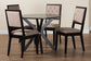 Baxton Studio Mana Modern Sand Fabric and Dark Brown Finished Wood 5-Piece Dining Set