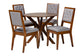 Baxton Studio Mana Modern Grey and Walnut Brown Wood 5-Piece Dining Set