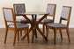 Baxton Studio Mana Modern Grey and Walnut Brown Wood 5-Piece Dining Set