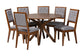Baxton Studio Mana Modern Grey and Walnut Brown Wood 7-Piece Dining Set