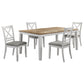 Hollis 5-piece Rectangular Dining Table Set Brown and White